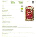 Linte maro bio ecologică, 500g, DAVERT