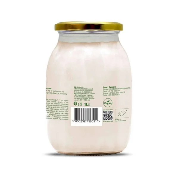 Ulei de cocos dezodorizat bio, Dragon Superfoods, 1000 ml