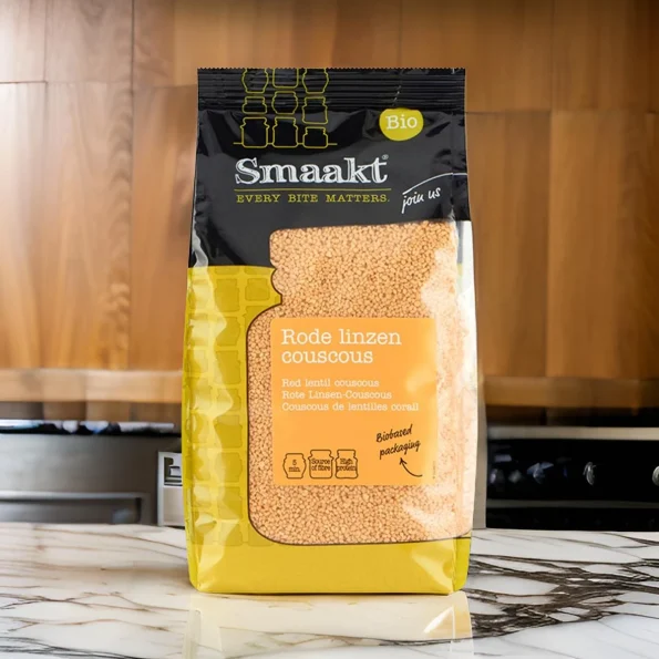 Cuscus din linte roșie bio, cereale integrale, Smaakt, 375g