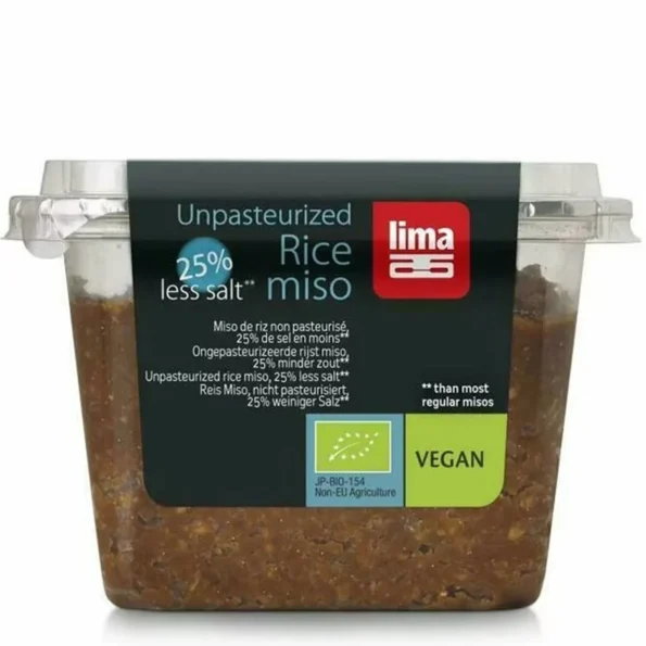 Pasta Miso orez si soia, continut redus sare, bio 300g Lima