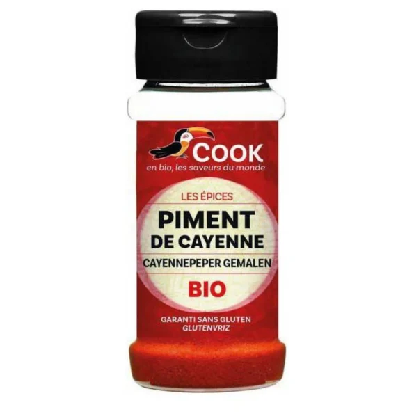 Piper Cayenne bio, ardei iute pulbere, Cook, 40g