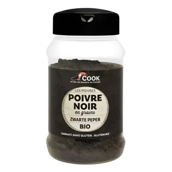 Piper negru boabe Bio, aroma intensă, Cook, 200g