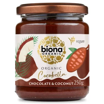 Unt de cocos cu ciocolată bio, tartinabil, CocoBella, Biona, 250 g