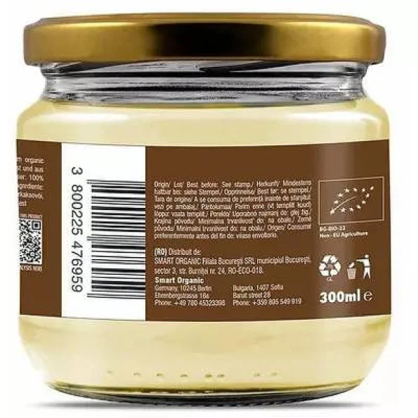Unt de cacao presat la rece raw, bio, Dragon Star, 300ml