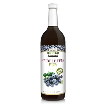 Suc de afine pur Bio, 100% natural, Retter, 750ml