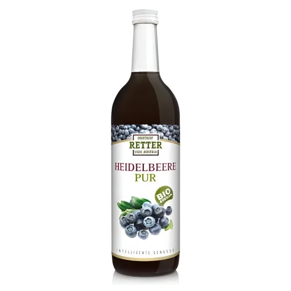 Suc de afine pur Bio, 100% natural, Retter, 750ml