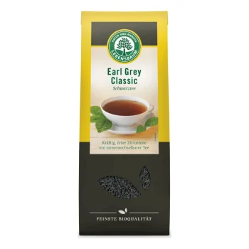 Ceai negru organic Earl Grey, bergamotă, Lebensbaum, 100g