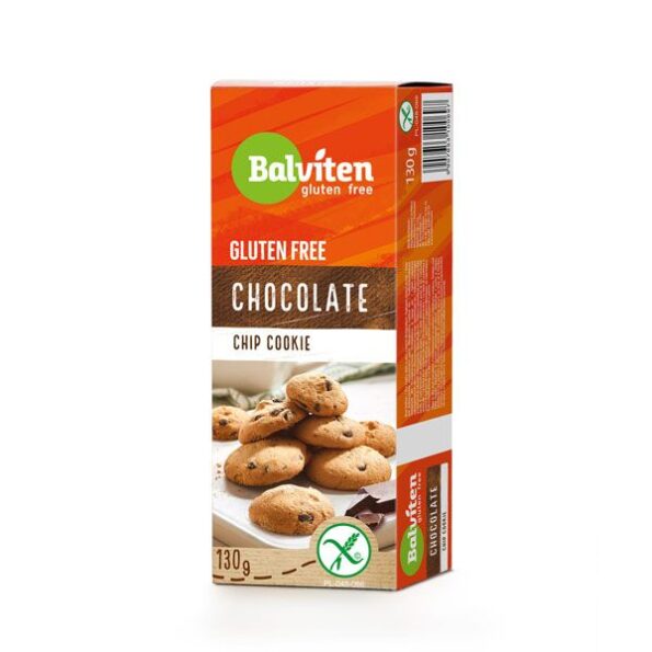 Fursecuri cu ciocolată fără gluten, crocante, Balviten, 130g