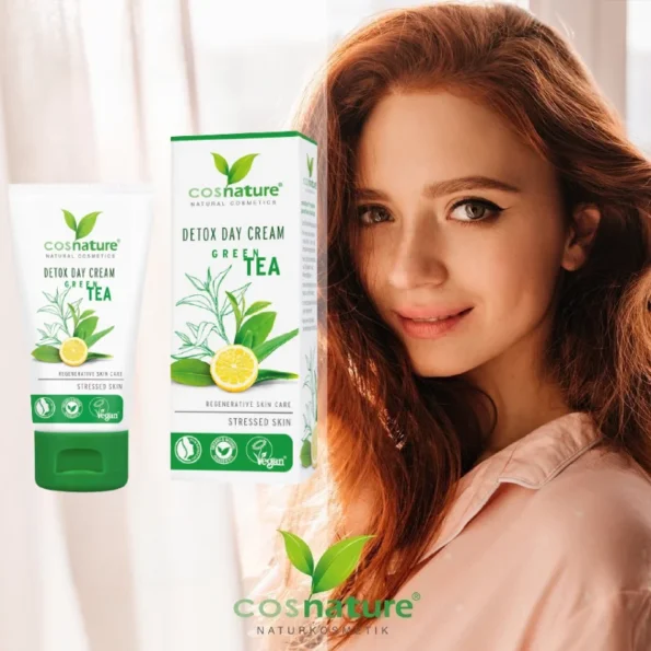 Crema de zi detoxifianta, cu ceai verde, Cosnature Detox, 50ml