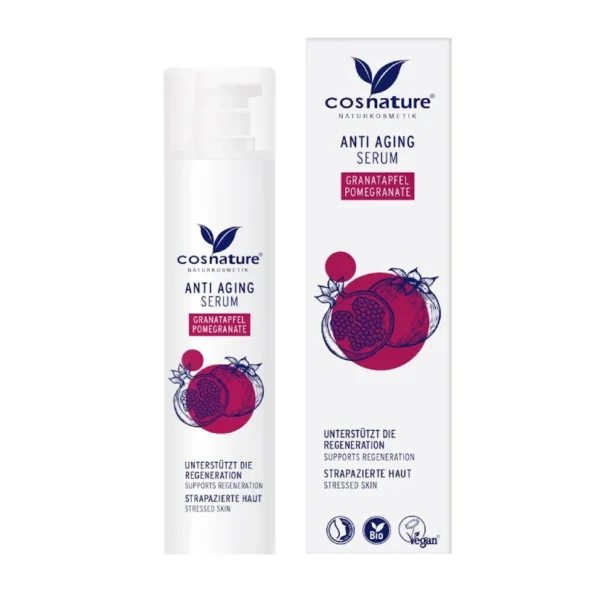Ser facial cu rodie și acid hialuronic, 30 ml, Cosnature