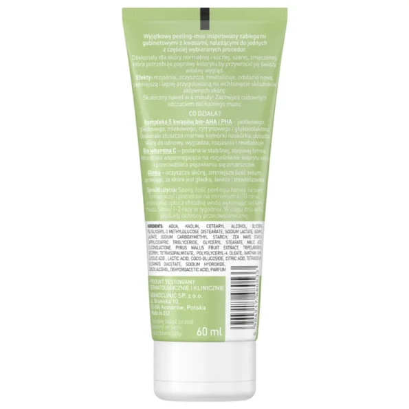 Peeling facial spumant cu acizi pentru luminozitate, Uzdrovisco, 60ml