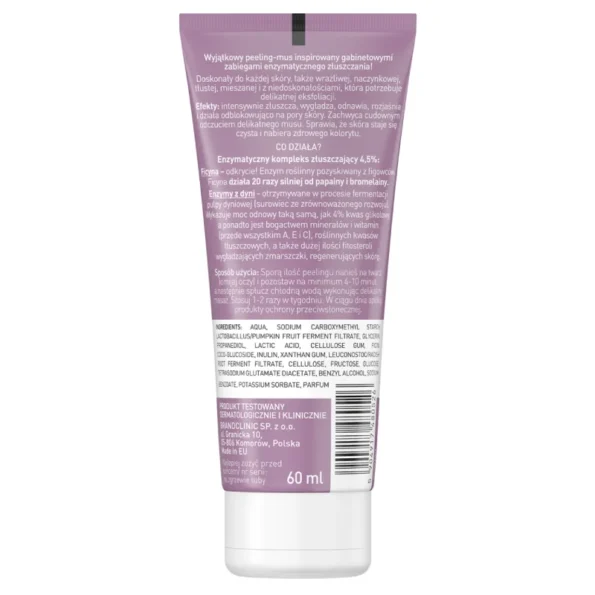 Peeling facial enzimatic, spuma activa, Mousse Uzdrovisco, 60ml