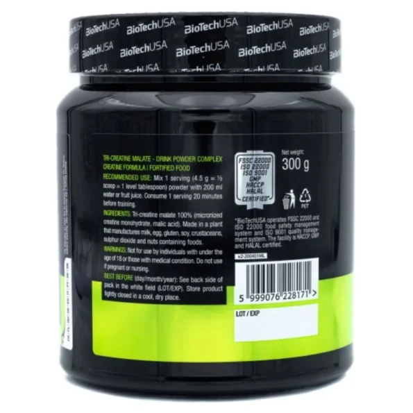 Tri creatina malat pudra, energie, BioTech USA, 300g