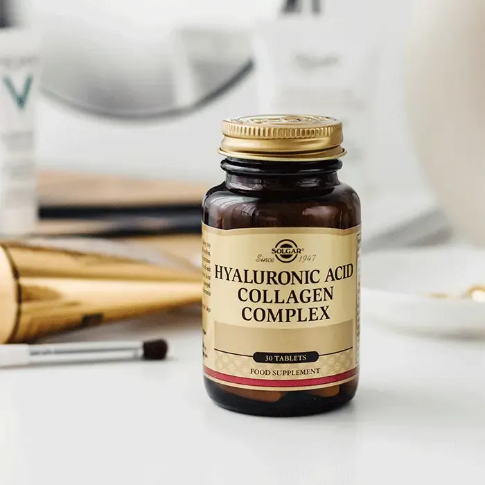 Colagen și acid hialuronic Solgar 120 mg 30 comprimate