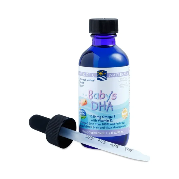 Omega 3 cu vitamina D3, DHA 1050mg picaturi, Nordic Naturals Baby's, 60ml