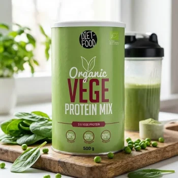 Mix proteine vegane Bio, 70g proteine/100g, mazare orez canepa, Diet Food, 500g