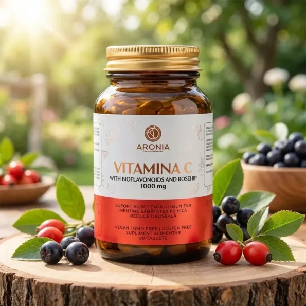 Vitamina C 1000mg și bioflavonoide, 60 tablete, Aronia Charlottenburg - Proteine & Suplimente alimentare