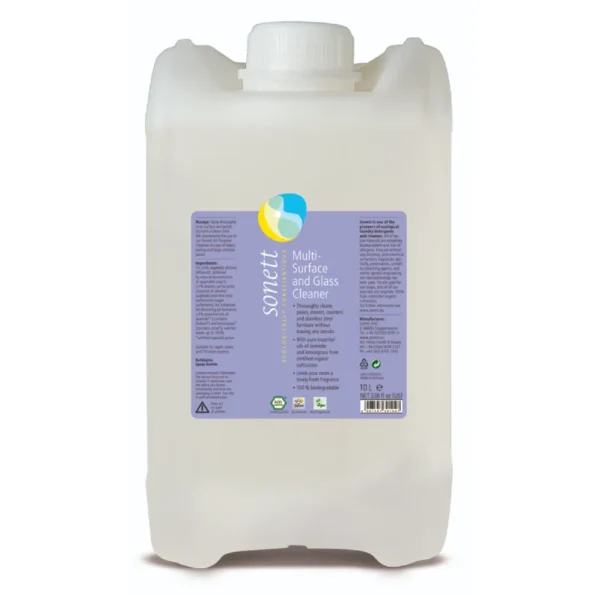 Detergent ecologic pentru sticla si suprafete, Sonett, 10L