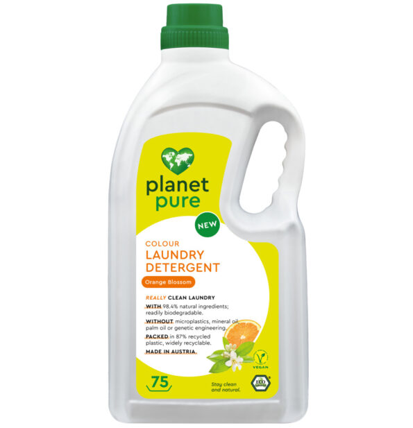 Detergent bio pentru rufe colorate, flori de portocal, Planet Pure, 3L