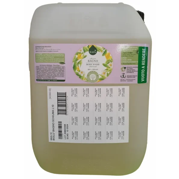 Gel de dus ecologic, ylang ylang, vitamina E, Biolu, 10L