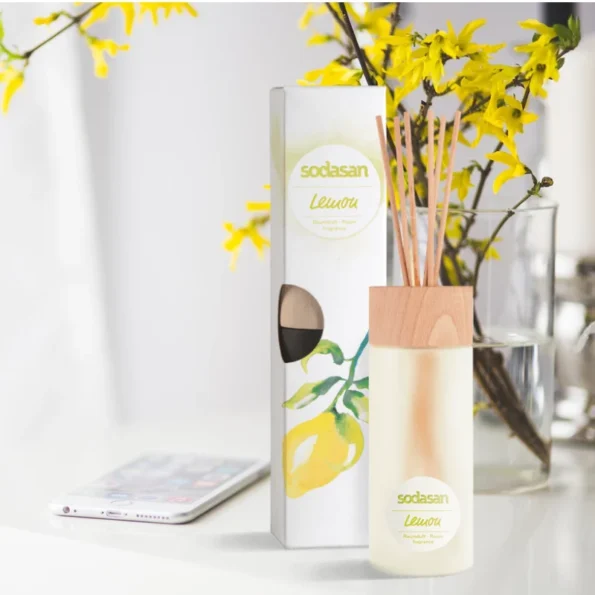 Odorizant de cameră natural, aromă lămâie, Sodasan, 200ml