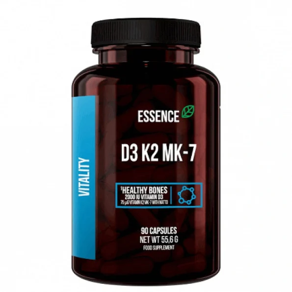 Vitamina D3 + K2 MK-7, supliment alimentar, capsule naturale