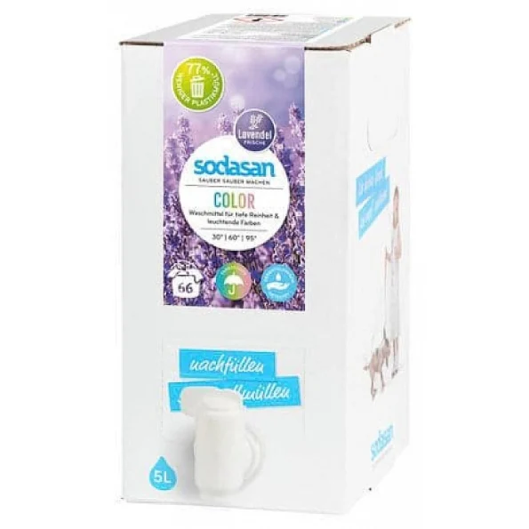 Detergent rufe albe si color, ulei de lavanda, ecologic, Sodasan 5l