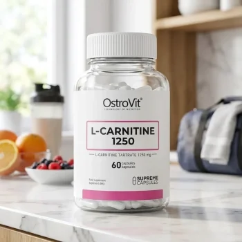 L-Carnitine Supreme, supliment L-carnitina, ardere grasimi, OstroVit, 1250 mg, 60 capsule