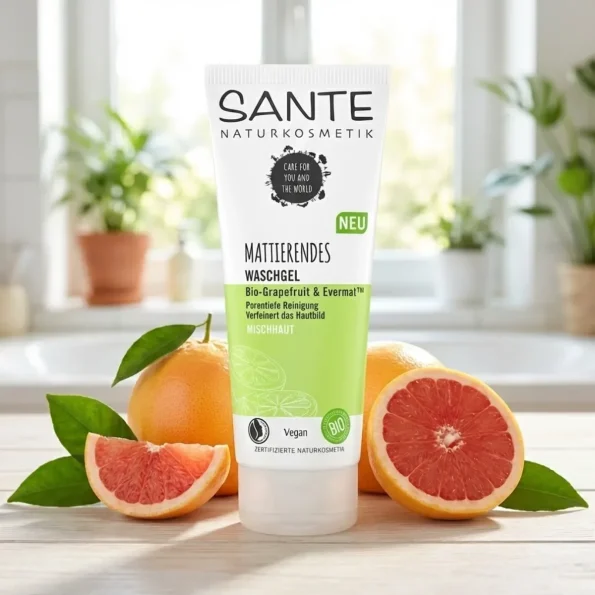 Gel de curățare față, matifiant, grapefruit Eco, Sante, 100ml