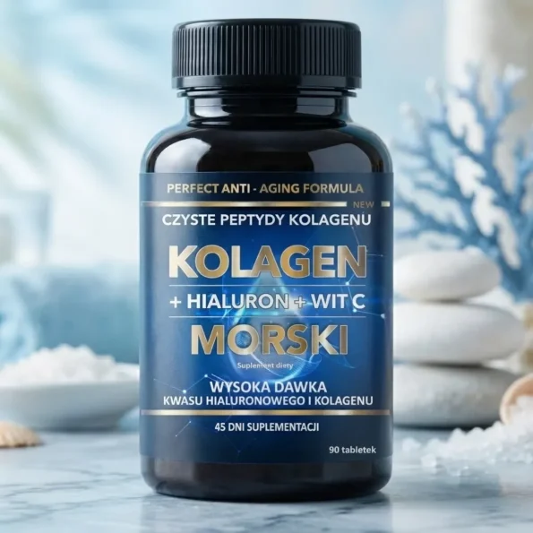Colagen marin, acid hialuronic, vitamina C, anti-age, Intenson, 500mg, 90 tablete