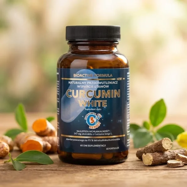 Extract de turmeric, inulină cicoare, Curcumin White, Intenson, 60 cps