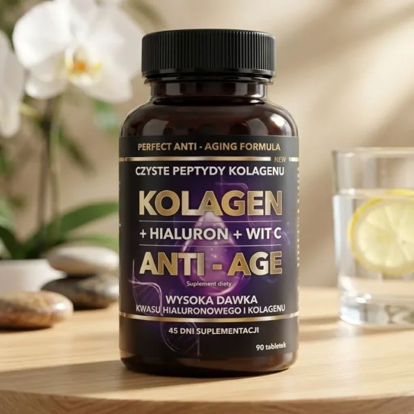 Colagen anti-age, acid hialuronic, vitamina C, Intenson, 500 mg,