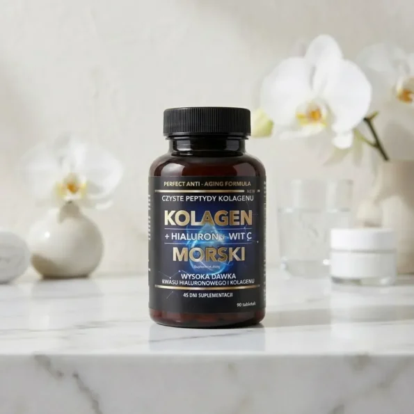 Colagen marin, acid hialuronic, vitamina C, anti-age, Intenson, 500mg, 90 tablete