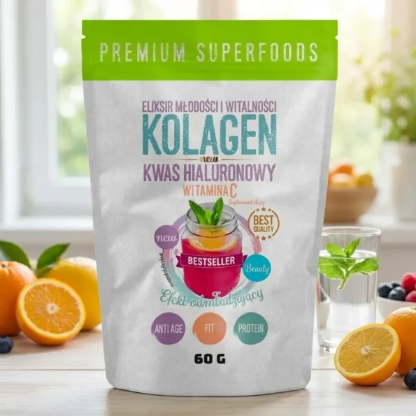 Colagen de peste, vitamina C, acid hialuronic, pulbere, Intenson, 60g