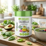 Alge chlorella bio pudră Intenson proteine vegetale detoxifiere 100g