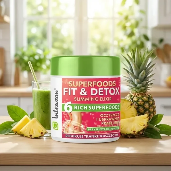 Elixir natural Fit & Detox detoxifiere, pulbere, Intenson, 135 g