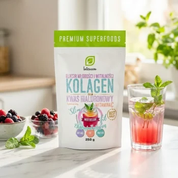 Colagen pudră, acid hialuronic, vitamina C, Intenson, 250g