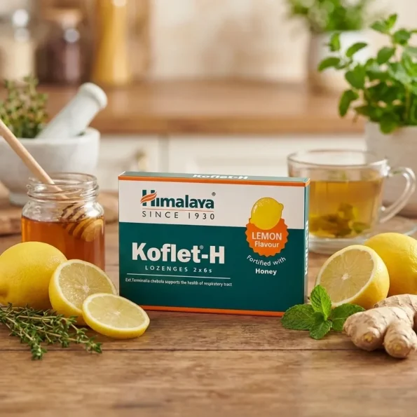 Koflet-H tablete de supt gât iritat cu lămâie, Himalaya, 12 tablete - Vitamine minerale remedii naturale