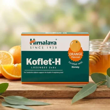 Koflet-H cu aroma de portocale Himalaya 12 tablete