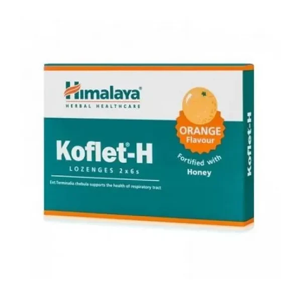 Koflet-H cu aroma de portocale, 12 pastile, Himalaya