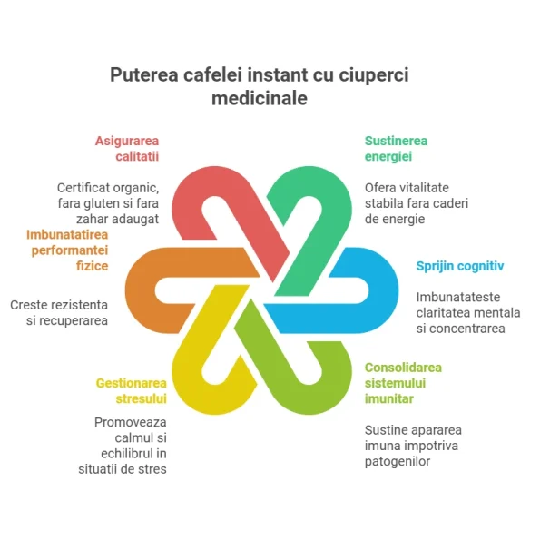 Cafea instant arabica cu ciuperci medicinale reishi Bio Elixir ANI 100g