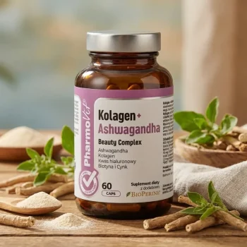 Supliment colagen hidrolizat cu ashwagandha, 60 capsule, Pharmovit