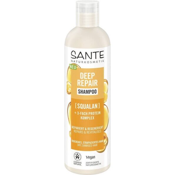Șampon reparator, squalan, complex proteic, Sante, 250 ml