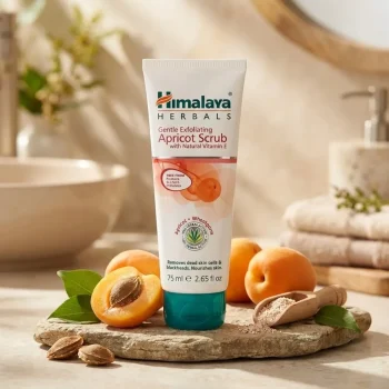 Scrub exfoliant natural cu caise pentru ten delicat, 75ml, Himalaya - Produse cosmetice