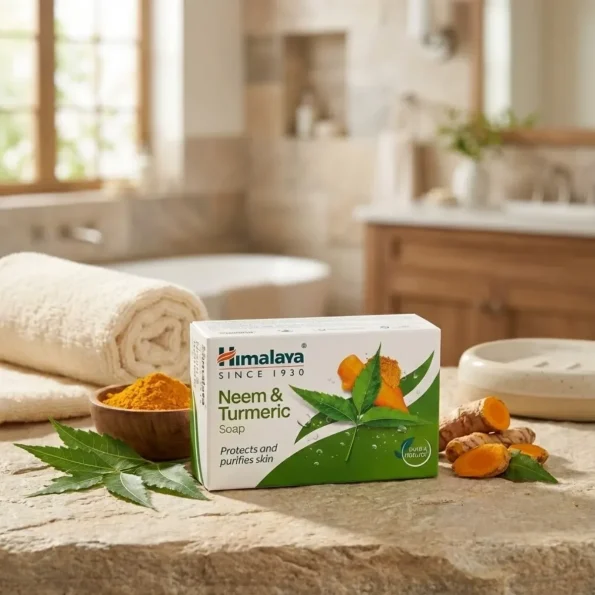 Săpun ayurvedic cu neem și șofran indian pentru îngrijire naturală, 75 g, Himalaya