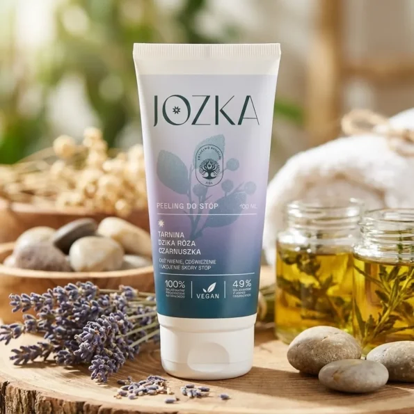 Peeling natural pentru picioare cu uleiuri vegetale bio, 100ml, Jozka