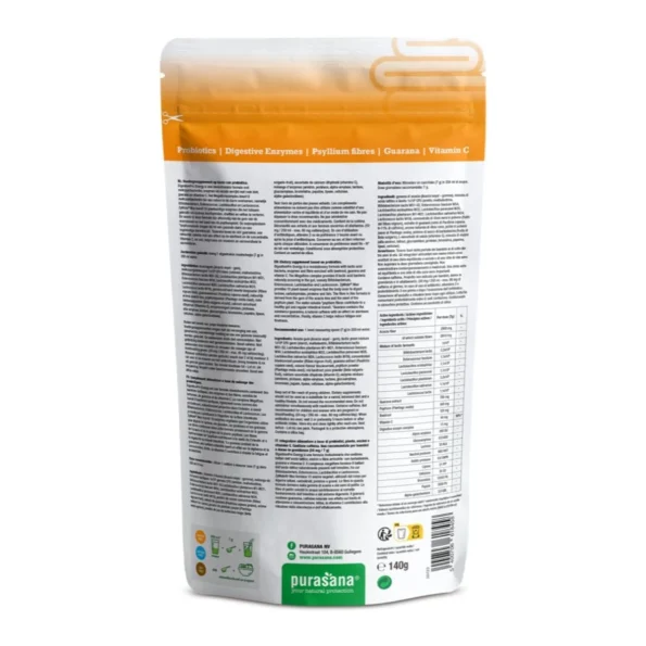 Amestec probiotice pudră, digestie și energie, Energy, Purasana, 140g,