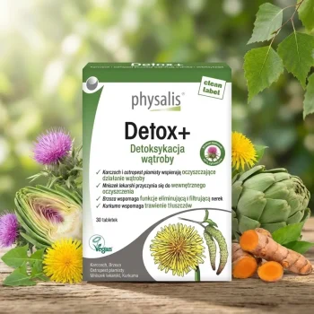 Supliment detoxifiere Detox+, Physalis, 30 comprimate