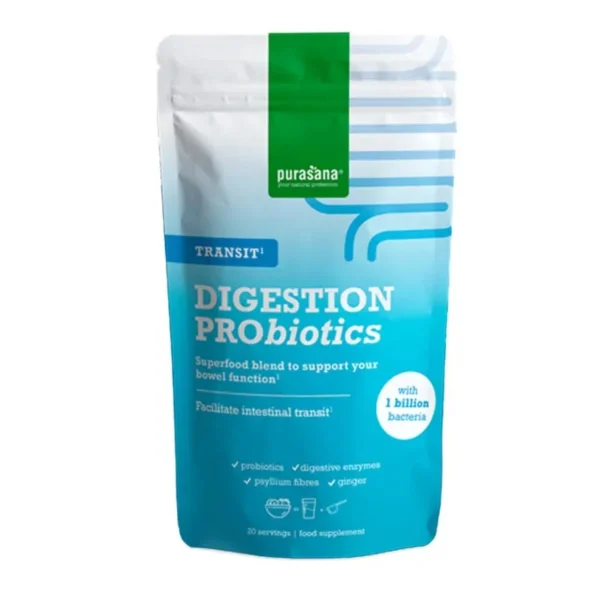 Amestec probiotice cu enzime digestive, pulbere, Transit Pro, Purasana, 140 g
