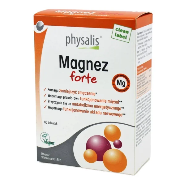 Magneziu Forte cu vitamina B6 și B12, Physalis, 60 tablete